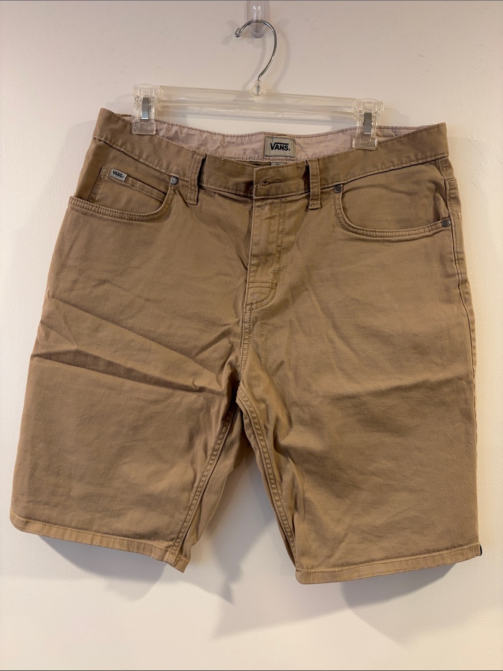 Vans Men's Tan Flat Front Chino Shorts